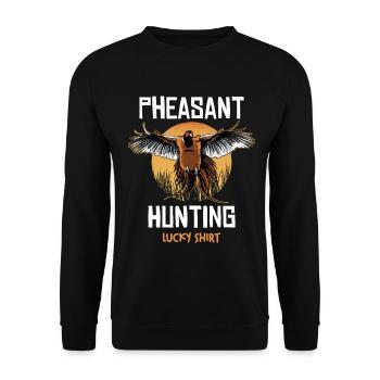 Pheasant Hunt Sunrise - Unisex Sweatshirt - black - Front - Alina (178cm) & Michal (187cm)