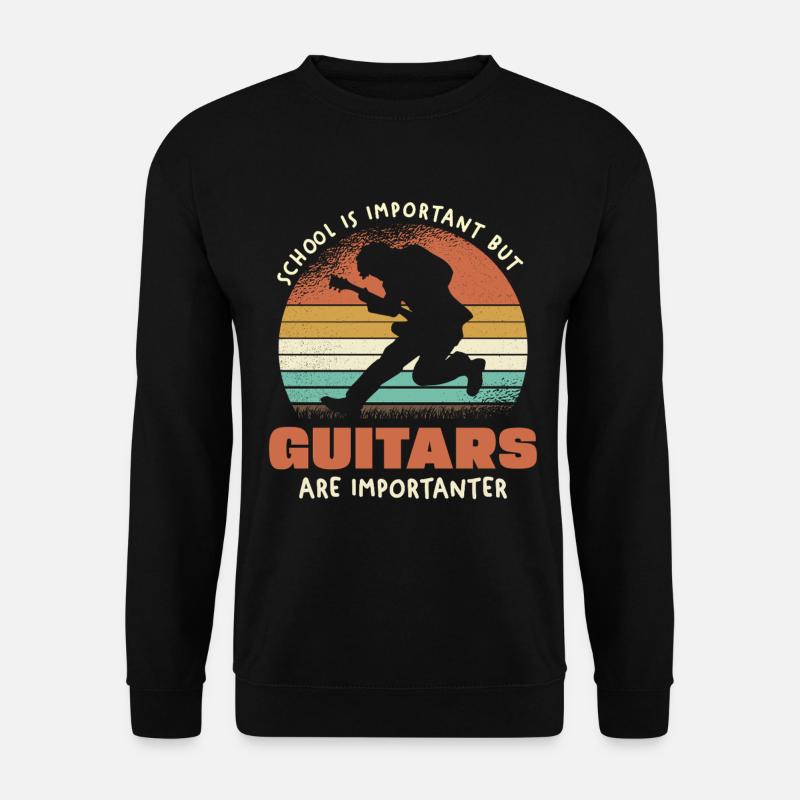Guitars Are Importanter Retro - Unisex Pullover - Schwarz