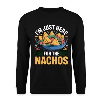 Tortilla Taco Mexikanisches Essen Nachos - Unisex Pullover - Schwarz - Vorne - Alina (178cm) & Michal (187cm)
