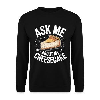 Demande-moi mon cheesecake - Sweat-shirt Unisexe - noir - Devant - Alina (178cm) & Michal (187cm)