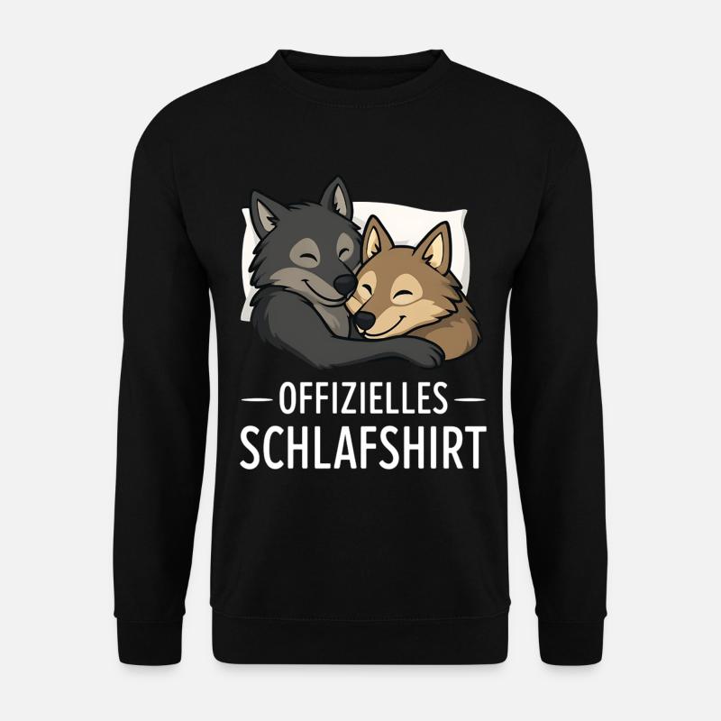 Cuddly Wolves Chemise de nuit - Sweat-shirt Unisexe - noir