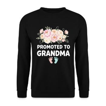 Werdender Oma loading zukünftige Großmutter - Unisex Pullover - Schwarz - Vorne - Alina (178cm) & Michal (187cm)