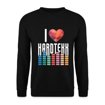 I Love Hardtekk Tekke East Germany - Unisex Sweatshirt - black - Front - Alina (178cm) & Michal (187cm)