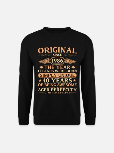 Original 1986 Jahrgang - 40. Geburtstag - Unisex sweater - sort