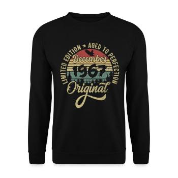 Dezember 1967 - Legende Seit Dezember 1967 - Unisex Pullover - Schwarz - Vorne - Alina (178cm) & Michal (187cm)