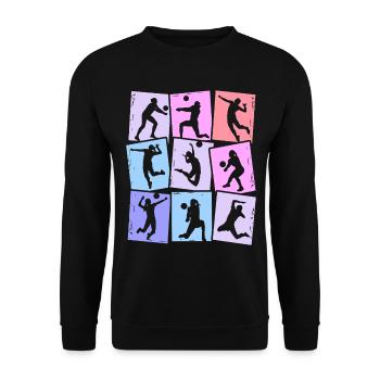 Volley-ball Filles Joueurs de volley-ball Enfants Femmes - Sweat-shirt Unisexe - noir - Devant - Alina (178cm) & Michal (187cm)