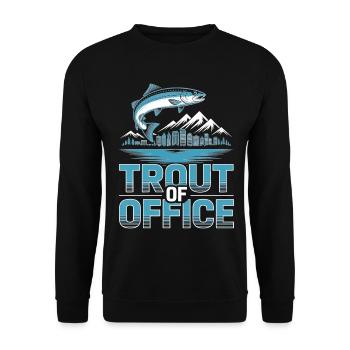 Fishing Enthusiast Colorful Trout Hammock Design - Unisex Sweatshirt - black - Front - Alina (178cm) & Michal (187cm)