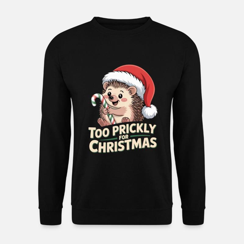Igel Weihnachten Humor - Unisex Pullover - Schwarz