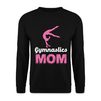Gymnastics Mom Silhouette - Unisex Sweatshirt - black - Front - Alina (178cm) & Michal (187cm)