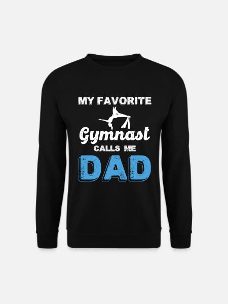Mon gymnaste préféré m’appelle papa - Sweat-shirt Unisexe - noir