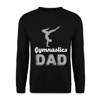 Gymnastics Dad Silhouette Design - Unisex Sweatshirt - black - Front - Alina (178cm) & Michal (187cm)
