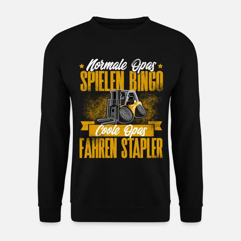 Opa Staplerfahrer - Unisex Pullover - Schwarz