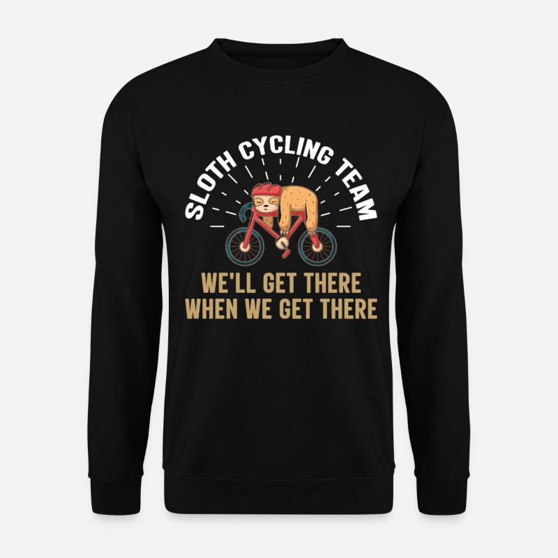 Faultier Radfahren Fahrrad - Unisex Pullover - Schwarz