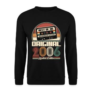 2006 Vintage Vintage Birthday Retro Gift - Unisex Sweatshirt - black - Front - Alina (178cm) & Michal (187cm)