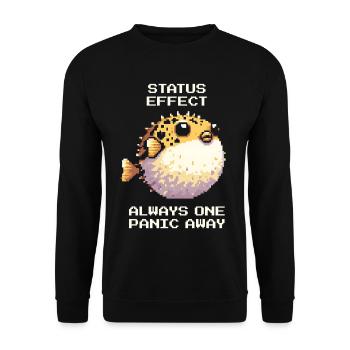 Effet de statut : juste un coup de pouce de panique à portée de main | JDR - Sweat-shirt Unisexe - noir - Devant - Alina (178cm) & Michal (187cm)