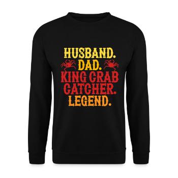 Alaska King Crab Father Husband - Unisex Sweatshirt - black - Front - Alina (178cm) & Michal (187cm)