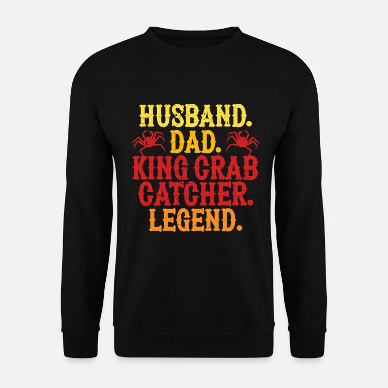 Alaska Königskrabben Vater Ehemann - Unisex Pullover - Schwarz