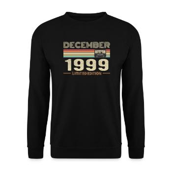 Décembre 1999 anniversaire Décembre 1999 Décembre - Sweat-shirt Unisexe - noir - Devant - Alina (178cm) & Michal (187cm)