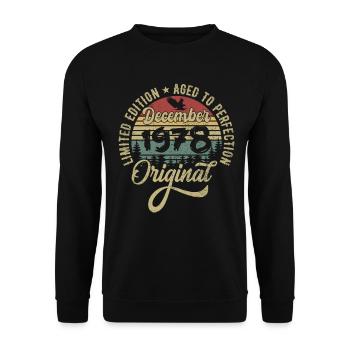 Dezember 1978 - Legende Seit Dezember 1978 - Unisex Pullover - Schwarz - Vorne - Alina (178cm) & Michal (187cm)