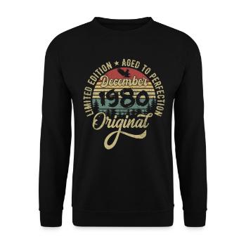 Dezember 1980 - Legende Seit Dezember 1980 - Unisex Pullover - Schwarz - Vorne - Alina (178cm) & Michal (187cm)