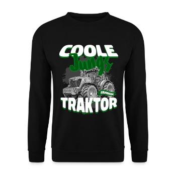 Cool Guys Conduire Tracteur Agriculteur Village Enfant Tracteur - Sweat-shirt Unisexe - noir - Devant - Alina (178cm) & Michal (187cm)
