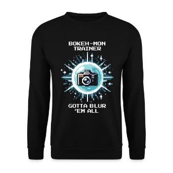 Bokeh Pro | Photography Bokeh Blur - Unisex Sweatshirt - black - Front - Alina (178cm) & Michal (187cm)