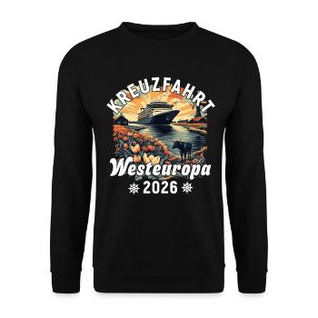 Cruise Western Europe 2026 - Unisex Sweatshirt - black - Front - Alina (178cm) & Michal (187cm)