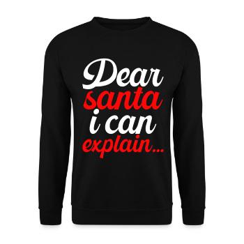 Chère Père Noël je peux vous expliquer - Sweat-shirt Unisexe - noir - Devant - Alina (178cm) & Michal (187cm)