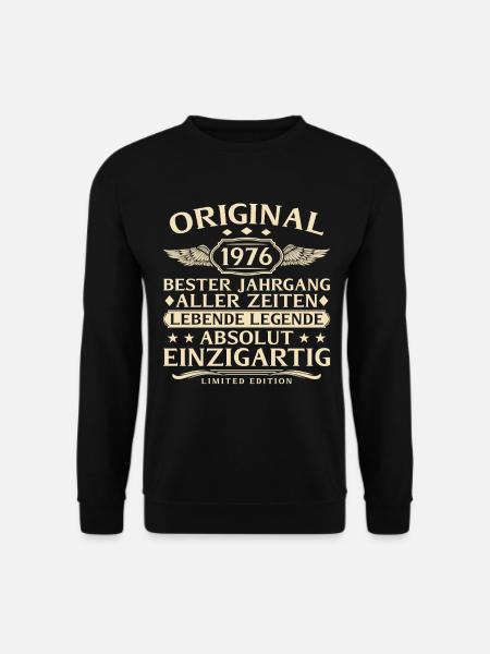 Jahrgang 1976 geboren Lebende Legende Geburtstag - Unisex Pullover - Schwarz