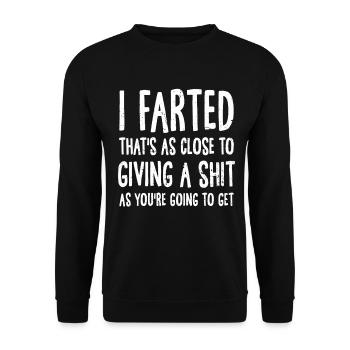 Pet drôle Dire Humour Rétro Citation Sarcastique - Sweat-shirt Unisexe - noir - Devant - Alina (178cm) & Michal (187cm)