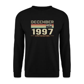 Décembre 1997 anniversaire Décembre 1997 Décembre - Sweat-shirt Unisexe - noir - Devant - Alina (178cm) & Michal (187cm)