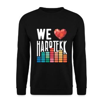 We Love Hardtekk Tekke East Germany - Unisex Sweatshirt - black - Front - Alina (178cm) & Michal (187cm)