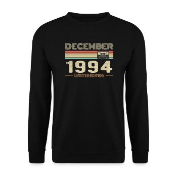 Décembre 1994 anniversaire Décembre 1994 Décembre - Sweat-shirt Unisexe - noir - Devant - Alina (178cm) & Michal (187cm)