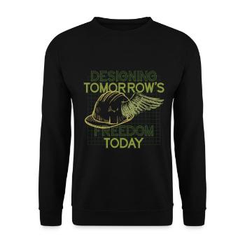 Military Mechanic Designing Tomorrows - Unisex Sweatshirt - black - Front - Alina (178cm) & Michal (187cm)