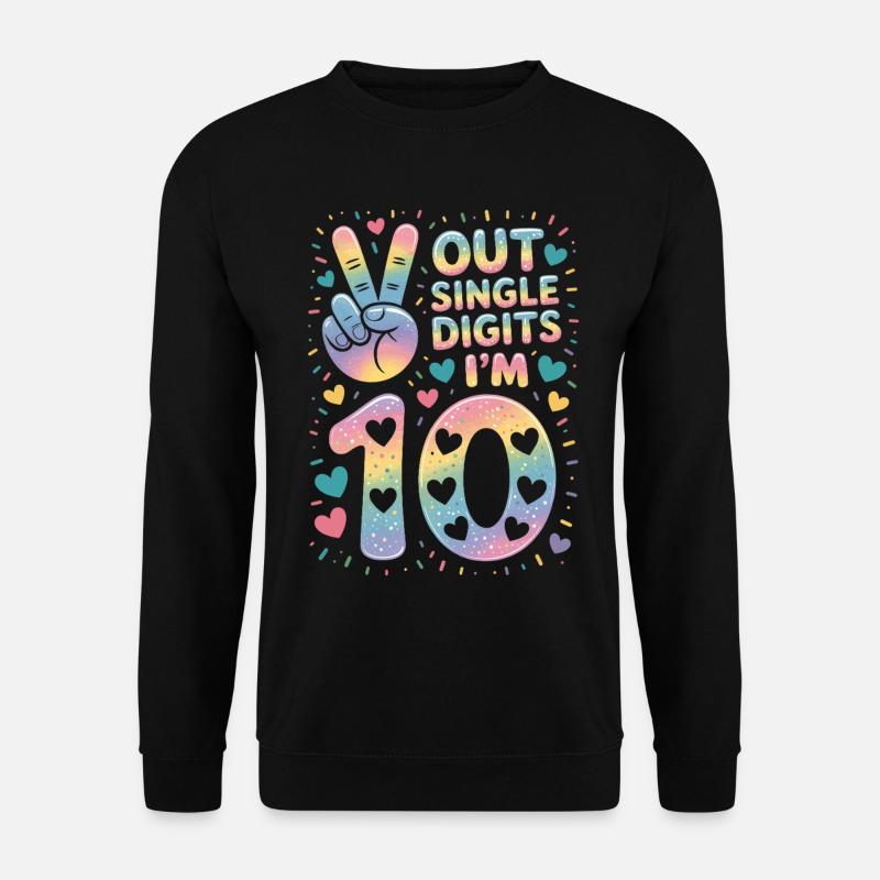10th Birthday Girl | Double digits fun - Unisex Sweatshirt - black