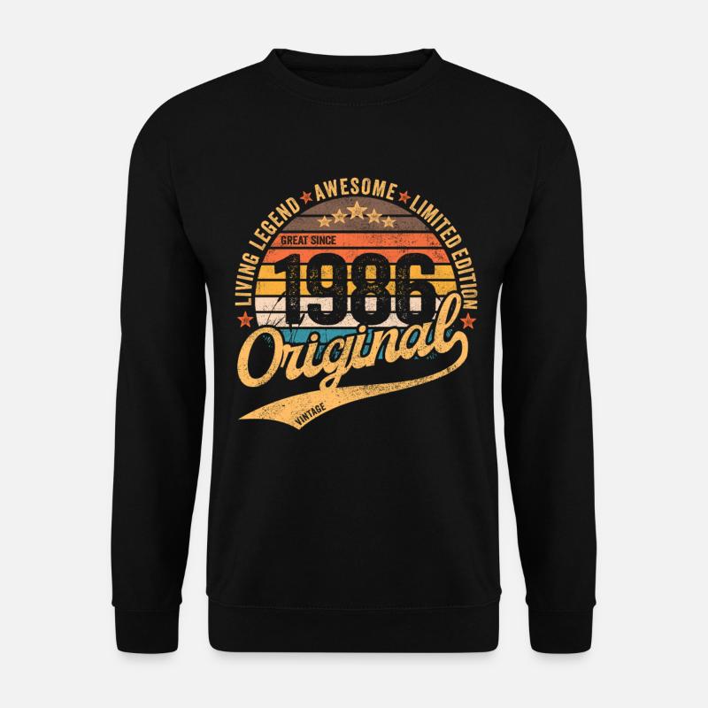 Original 1986 Vintage Living Legend 40. Geburtstag - Unisex Pullover - Schwarz