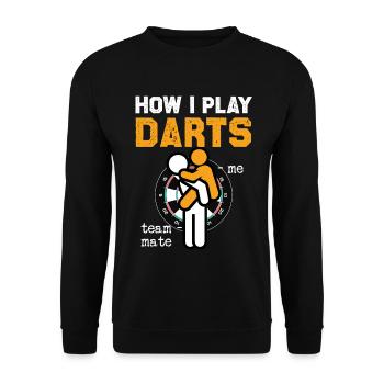 Darts Hug Team Spirit - Unisex Sweatshirt - black - Front - Alina (178cm) & Michal (187cm)