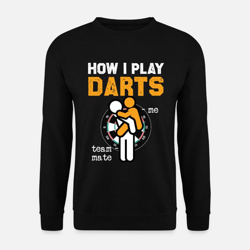 Darts Umarmung Teamgeist - Unisex Pullover - Schwarz