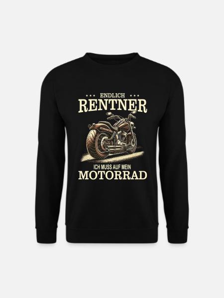 Endlich Rentner Motorradfreude - Unisex Pullover - Schwarz