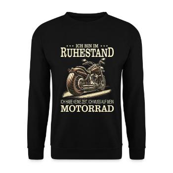 Pensioner: I'm retired, I don't have time - Unisex Sweatshirt - black - Front - Alina (178cm) & Michal (187cm)