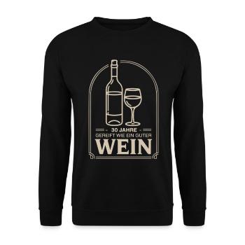 30 Jahre gereift wie ein guter Wein - Unisex Pullover - Schwarz - Vorne - Alina (178cm) & Michal (187cm)
