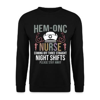  Hematology Department Supplies Night Shift - Unisex Sweatshirt - black - Front - Alina (178cm) & Michal (187cm)