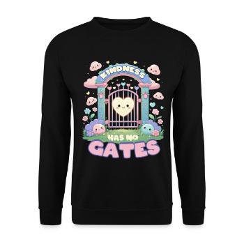 Humanité Égalité La bonté n’a pas de portes - Sweat-shirt Unisexe - noir - Devant - Alina (178cm) & Michal (187cm)