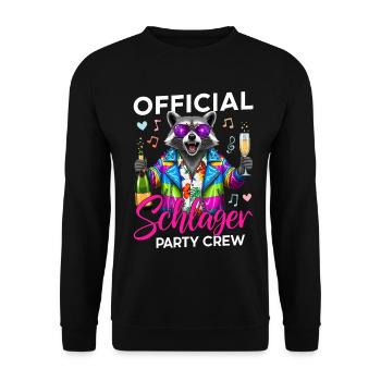 Official Schlager Party Crew - Unisex Sweatshirt - black - Front - Alina (178cm) & Michal (187cm)