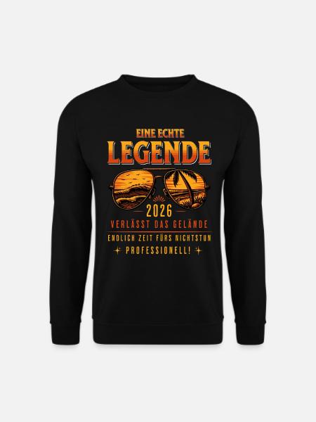 Rente 2026 Legende verlässt das Gelände - Unisex Pullover - Schwarz