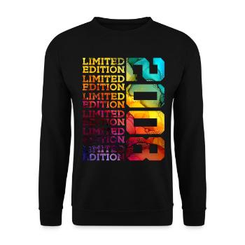 LIMITED EDITION 2008 18 YEARS 18TH BIRTHDAY - Unisex Sweatshirt - black - Front - Alina (178cm) & Michal (187cm)
