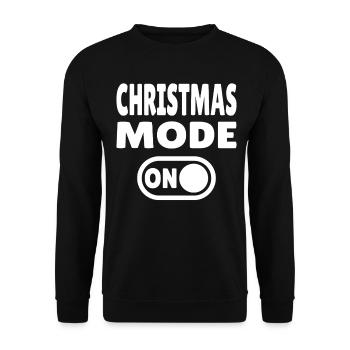 Christmas Fashion ON Funny Christmas Sayings - Unisex Sweatshirt - black - Front - Alina (178cm) & Michal (187cm)