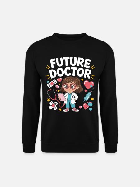 Future Doctor Cartoon - Unisex Sweatshirt - black