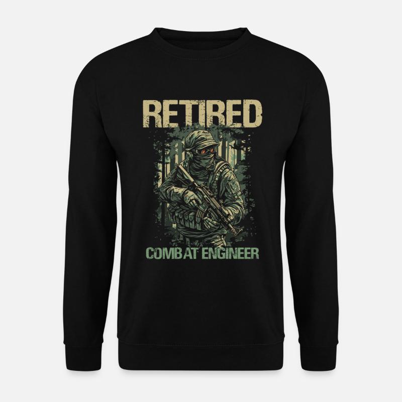 Ruhiger Kampfingenieur Illustration - Unisex Pullover - Schwarz