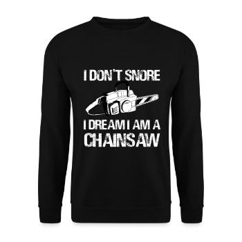 I Dream I Am a Chainsaw - Unisex Sweatshirt - black - Front - Alina (178cm) & Michal (187cm)